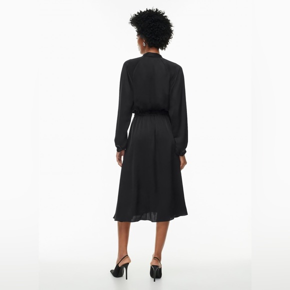 aritzia lexington black satin midi dress - Picture 5 of 5